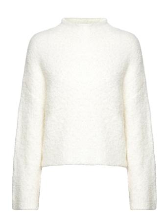 Msjosette High Neck Cropped Knit Pu Minus White