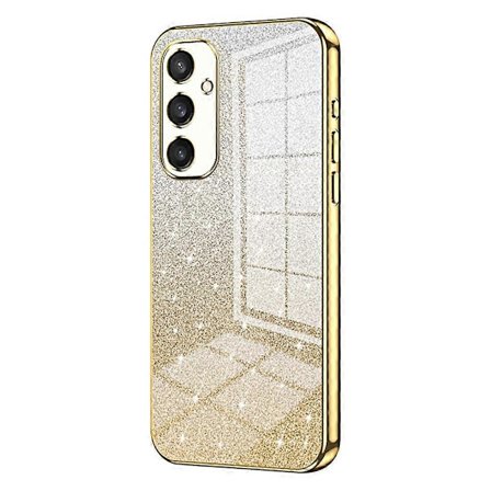 Kompatibel med Samsung Galaxy S25 Cover Elektroplettering Gradient Glitter TPU Telefon Cover - Transparent-lingling}