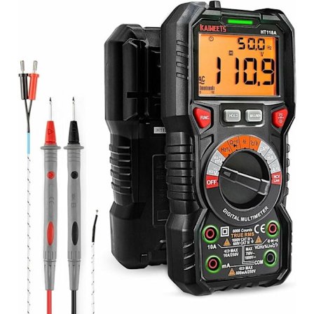 TRMS 6000 punkters automatisk digital multimeter (LED-terminalguide)