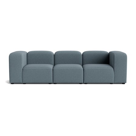 Milo 3-Sitzer-Sofa in Nordic Blau, modernes Design, bequeme Polsterung, 72cm Höhe, zeitloser Stil für Ihr Wohnzimmer, komfortable Sitzfläche