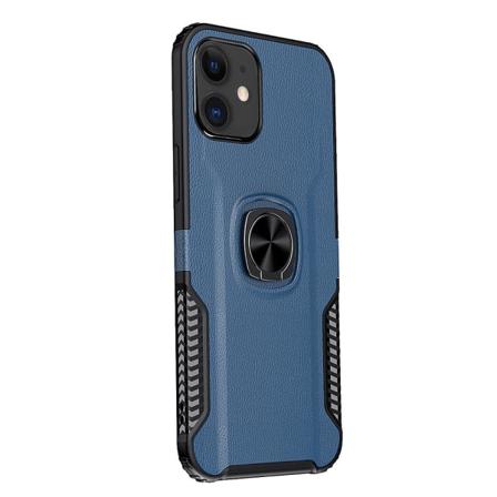 iPhone 12 Mini - Professional Leman -kotelo sormustelineellä Mörkblå