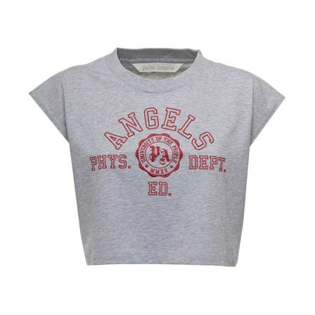 Palm Angels Palm Angels T-shirts and Polos Green Grå, Dame