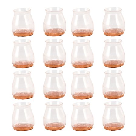 16 stk. transparente runde stolbenbeskyttere, ripebestandige silikonfiltputer 2,4x2,8 cm