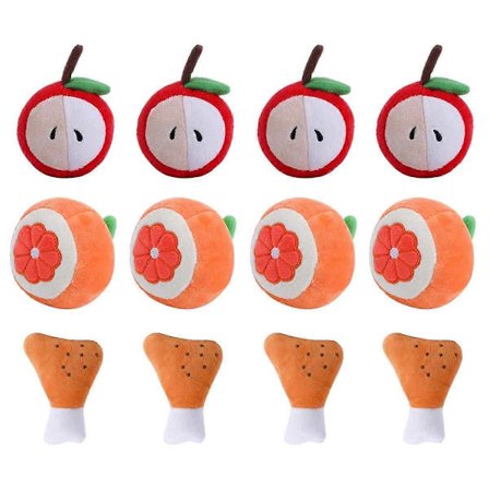 12 kpl lemmikkileluja, pehmosetti, koiran leluja, äänentoisto, pienet ja keskikokoiset koiran lelut