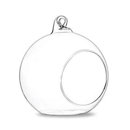 Hengende Glass Terrarium Globe Telysholder Lysestake Hjem Sukkulenter Vase Henger