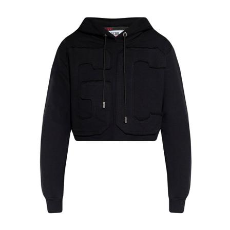 Gcds Logo hoodie svart, Dam, Dam, Storlek: XS