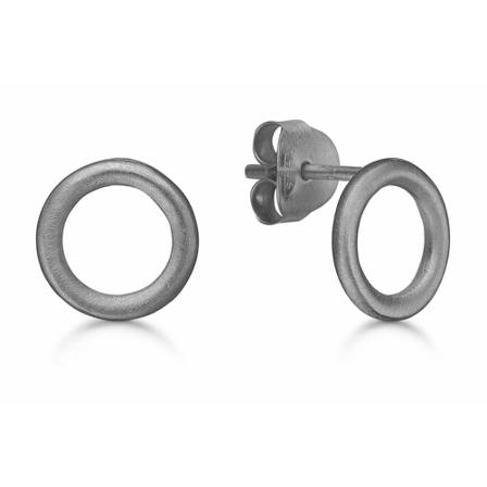 Frk. Lisberg, Riva earring rhodinated Grijs, Dames, Maat:ONE Size