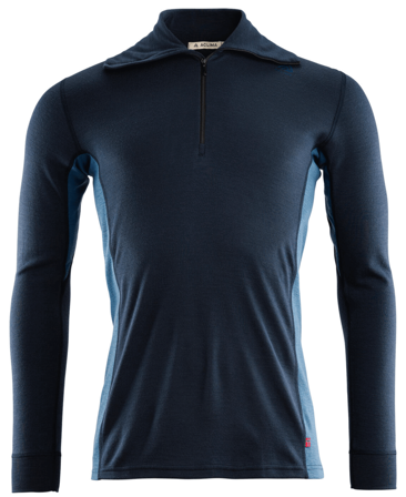 Aclima WarmWool polo M's Navy Blazer/Coastal Fjord