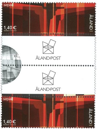 Åland - SEPAC Kunst - Gutterpair postfrisk