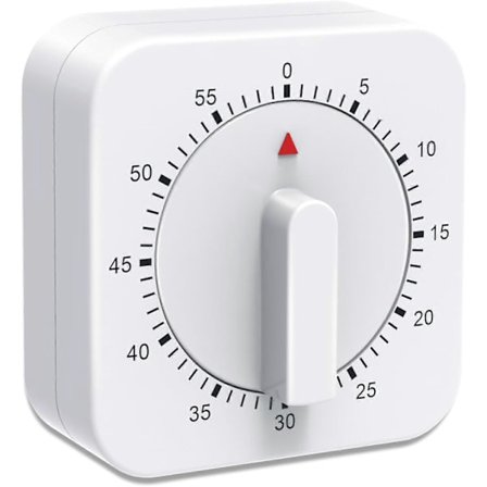 Keittiöajastin, 60 minuuttia / 1 tunnin lähtölaskenta hälytysmuistutus muna-ajastimet valkoinen neliö mekaaninen vedettävä ajastin leivontaan munien 