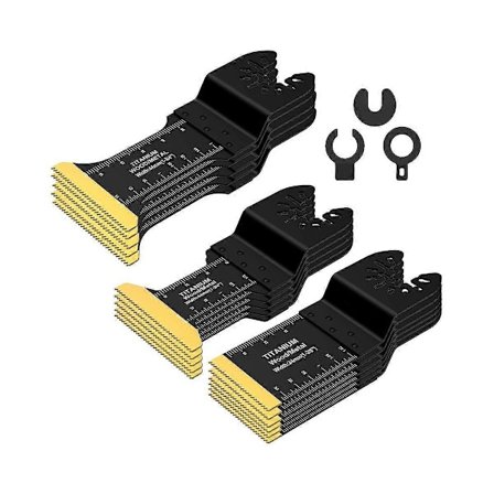 16 kpl titaani värähtelevä sahanterä metallien leikkaamiseen, universaali monitoimityökalun terät puulle, muoville ja metallille