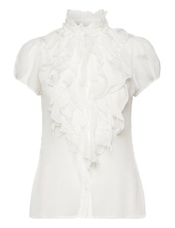Liljasz Crinkle Ss Shirt White Saint Tropez