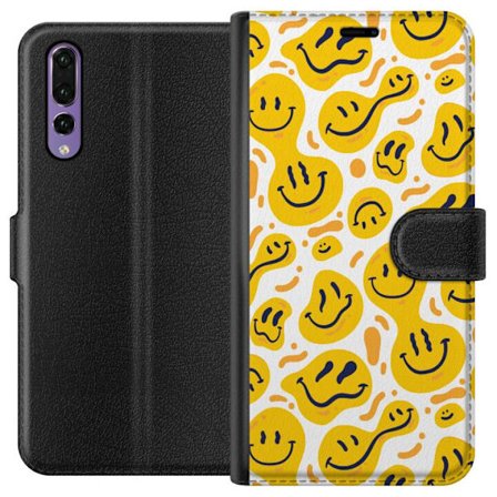 Yhteensopiva Lompakkokotelo Huawei P20 Pro Leikkisä graafinen kuvio keltaisilla hymynaamoilla eri ilmeissä
