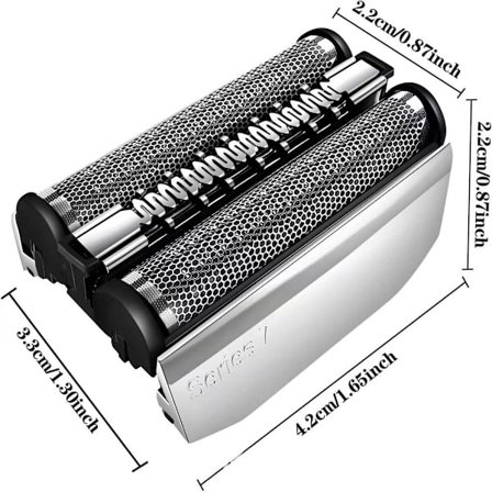 Braun Series 7 1970-tals Elektrisk Rakapparat Ersättningshuvuden, Silver