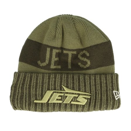 New Era - Verde cuff Beanie - New York Jets NFL Salute To Service Green Knit Cuff @ Hatstore