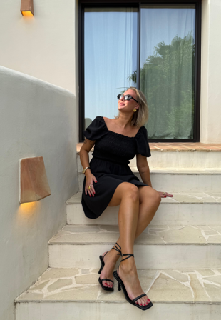 BUBBLEROOM-Smock Short Modal Dress-S