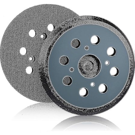 125 mm slipepute for eksentersliper, 8-hulls borrelås (2 stk)