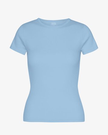 Organic Rib T-Shirt - Seaside Blue - Female - XS