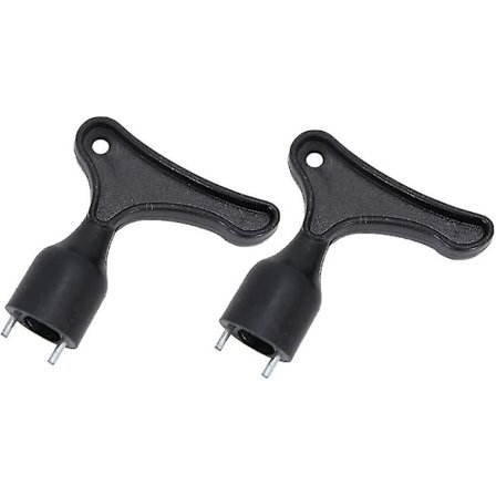 Golf-kenkien piikkien avaimet, ruostumattomasta teräksestä valmistetut golf-kenkien nastat, ratkettava avain, poistaja, irroittaja (musta) (2 kpl)