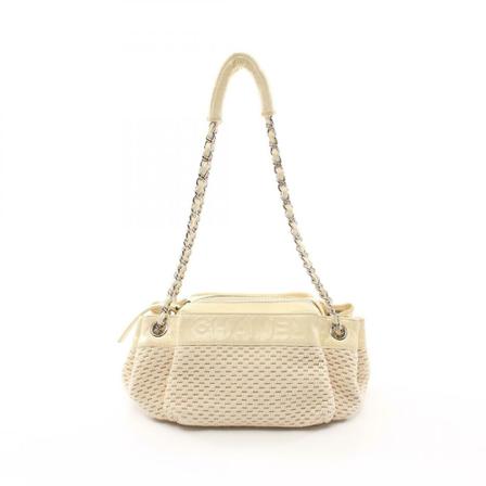 Chanel Vintage Pre-owned Shoulder Väska beige, Dam Vintage Väskor, Dam, Storlek: ONE SIZE