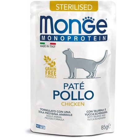 Monge Monoprotein Sterilised Paté Pollo Cibo Umido Per Gatti