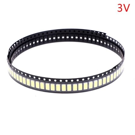 100 stk. 3030 SMD LED-perler 1W 3V/6V/9V Koldt hvidt lys til TV L Hvid 3V