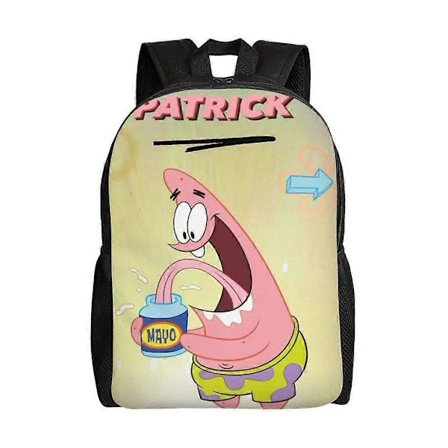 Patrick Star Skoletaske Tegneserie Rygsæk Mode Drenge Taske Studerende Skoletaske Rejse Rygsæk-hjka404