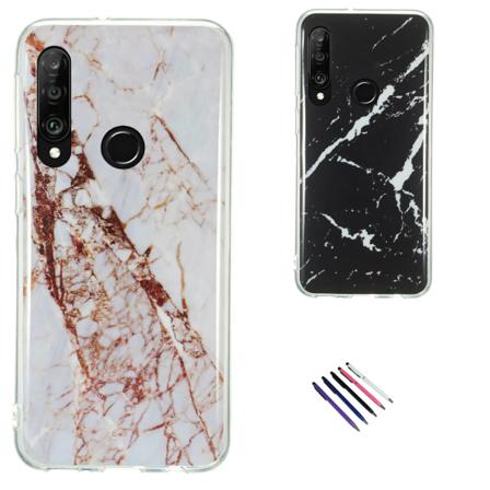 Huawei P30 Lite - Skal / Skydd / Marmor Vit