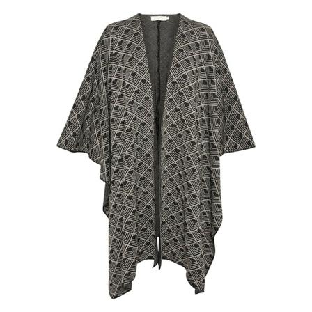 Cream Capes Grå, Dame Poncho, Størrelse: ONE Size