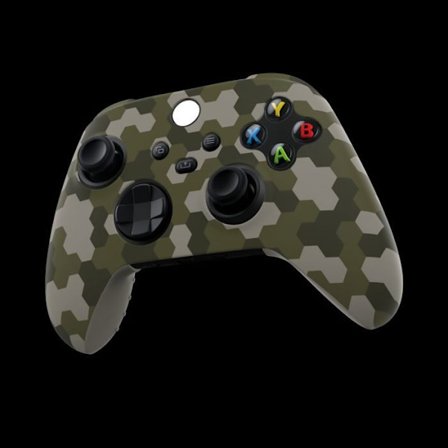Klistermärke - hud för konsol - Gioteck handkontroll - 308253 - Hex Camo silikonhud