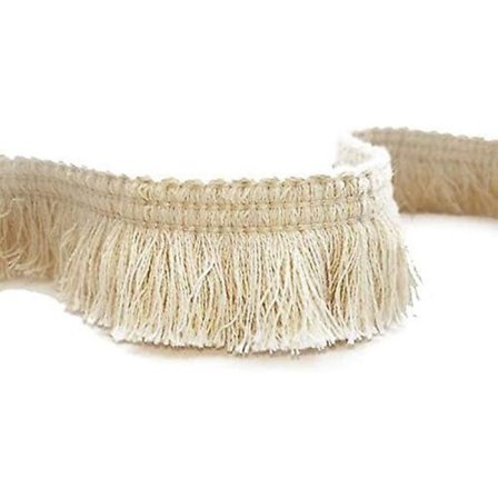 10 meter beige bomullstofsfrans trim för DIY-hantverk klänningsdekor