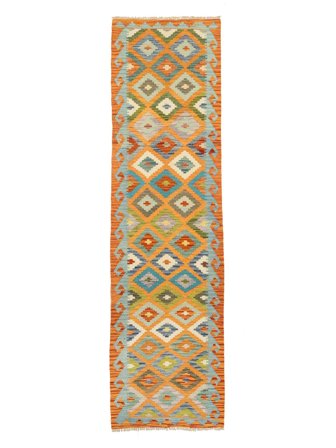 Small Kilim Afghan Old Style Rug 78X287 Wool
