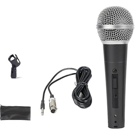 Shure Sm58 -lauluun tarkoitettu dynaaminen johdollinen mikrofoni (kytkimellä) -q