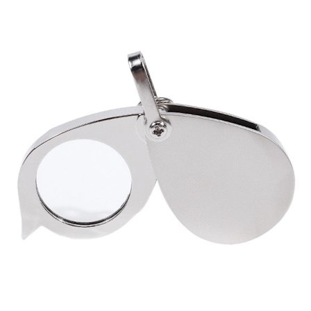 Lommel Lup 10X Juveler Loupe Forstørrelsesglas Lille Forstørrelsesglas Nøglering Juveler Loop til Anvendelse til Læsning Videnskab