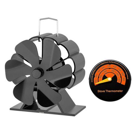 1 sæt termoelektrisk komfurblæser pejs brændeovn stille blæser hjem effektiv varmefordeling