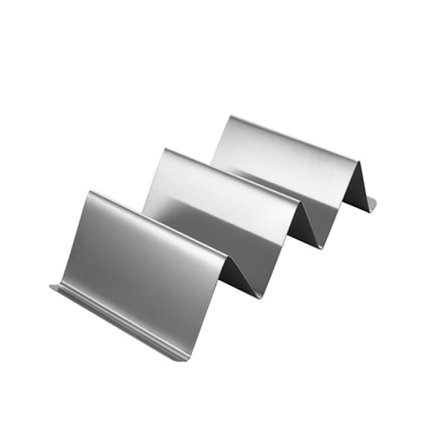 Tortillaställ i rostfritt stål, tacoställ (2-3 galler med handtag (naturlig färg)),