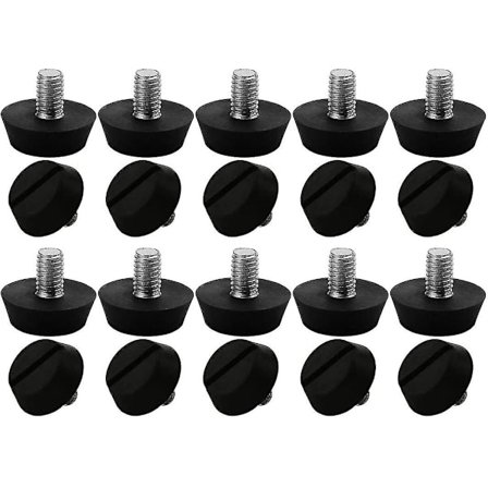 M6 X 10 X 20mm Møbel Glide Nivellering Fødder Justerbar Nivelleringsfod Gulvbeskytter Kompatibel Stol Sofa Ben 20 Pakke