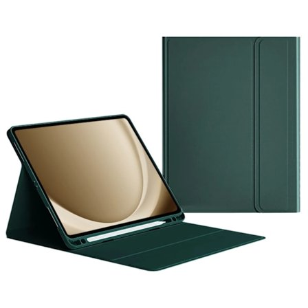 Fodral för iPad Air13 M2/M3 / Pro12.9 18/20/21/22 Midnattsgrön Enkelt Läder Tangentbord Bluetooth