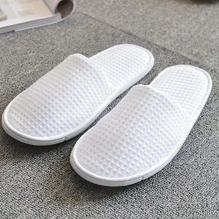 6 par spa-tøfler, sklisikre engangstøfler for gjester, vaskbare gjenbrukbare, som kan brukes som dame herre, hus, innendørs, bad