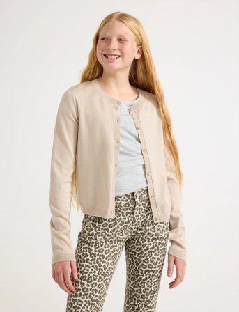 Lindex Cardigan Basic - Beige - 170