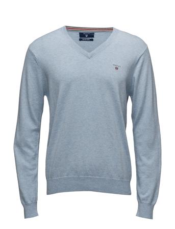 Cotton Wool V-Neck Strikkegenser V-krage Blå GANT*Betinget Tilbud