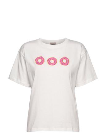 Organic T-Shirt Ss White Barbara Kristoffersen By Rosemunde