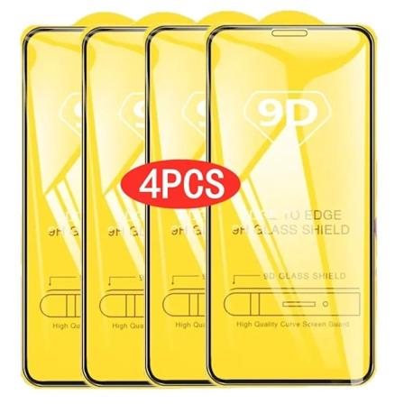 2/4 kpl 9D näytönsuojat iPhone 14 13 12 11 15 Pro Max suojalasi iPhone X Xr Xs Max 7 8 614 Plus For iPhone 15 Pro 4 PCS