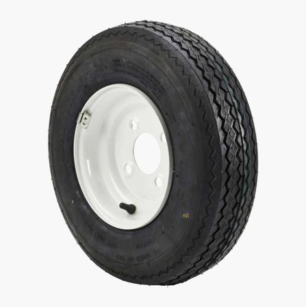 Biltema - Luftgummihjul med Stålfelg 4 80 x 8, Komplette Hjul for Tilhengere, Båthengere, Campingvogner