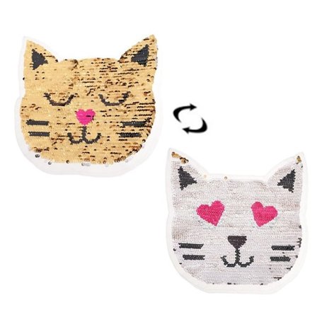 Kattepaljetter Sy på vendbare lapper Håndverk Overføringsfarge