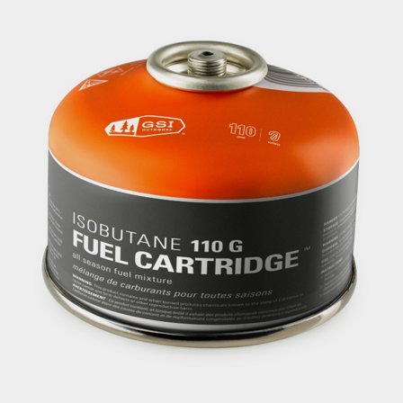 Bombola di gas / cibo da campeggio GSI Isobutane All Season Fuel Cartridge, filettata, 110 grammi