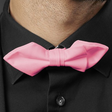 Screaming Light Pink Basic Pointy Pre-Tied Bow Tie for Men - Pre-tied bow ties