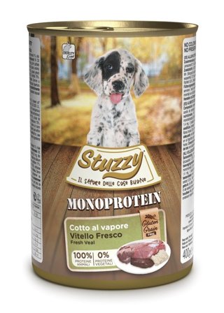 Stuzzy Monoprotein Al Vitello Per Cuccioli Barattolo 400g