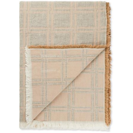 Elvang Dahlia Pledd Bomull-Lin Green 130x180cm