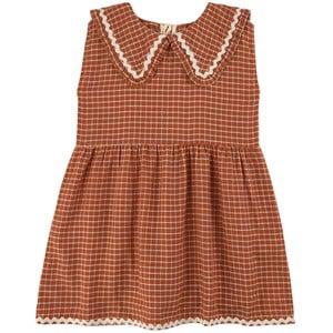 Kids - Liilu Brown Camila Chequered Dress 6 Years - Dresses - 6 years - Brown